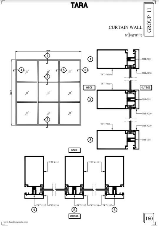 ผนังกระจกอาคาร Curtain Wall